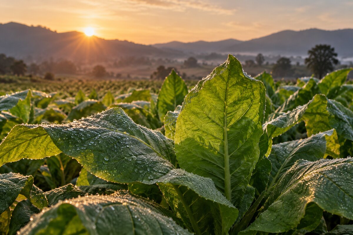 AI-generated illustration: Morning dew on leaf