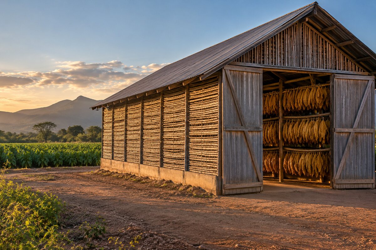 AI-generated illustration: The curing barn