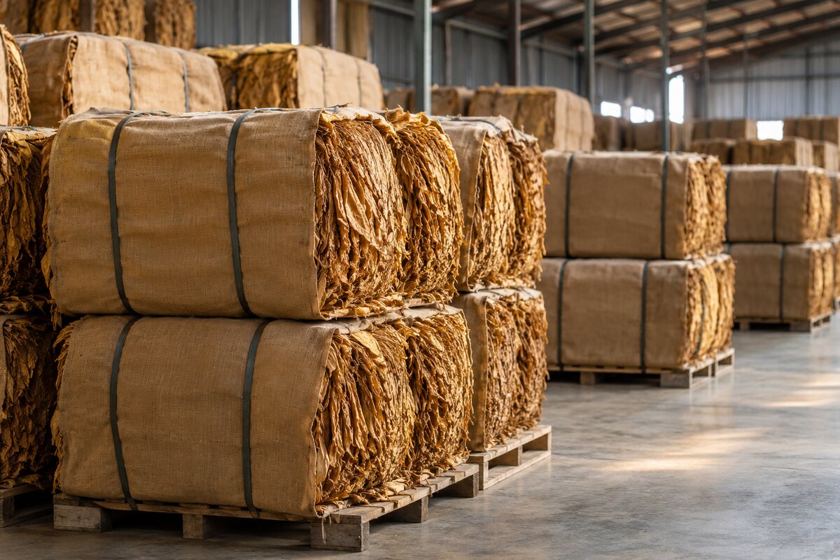 AI-generated illustration: Bales in storage