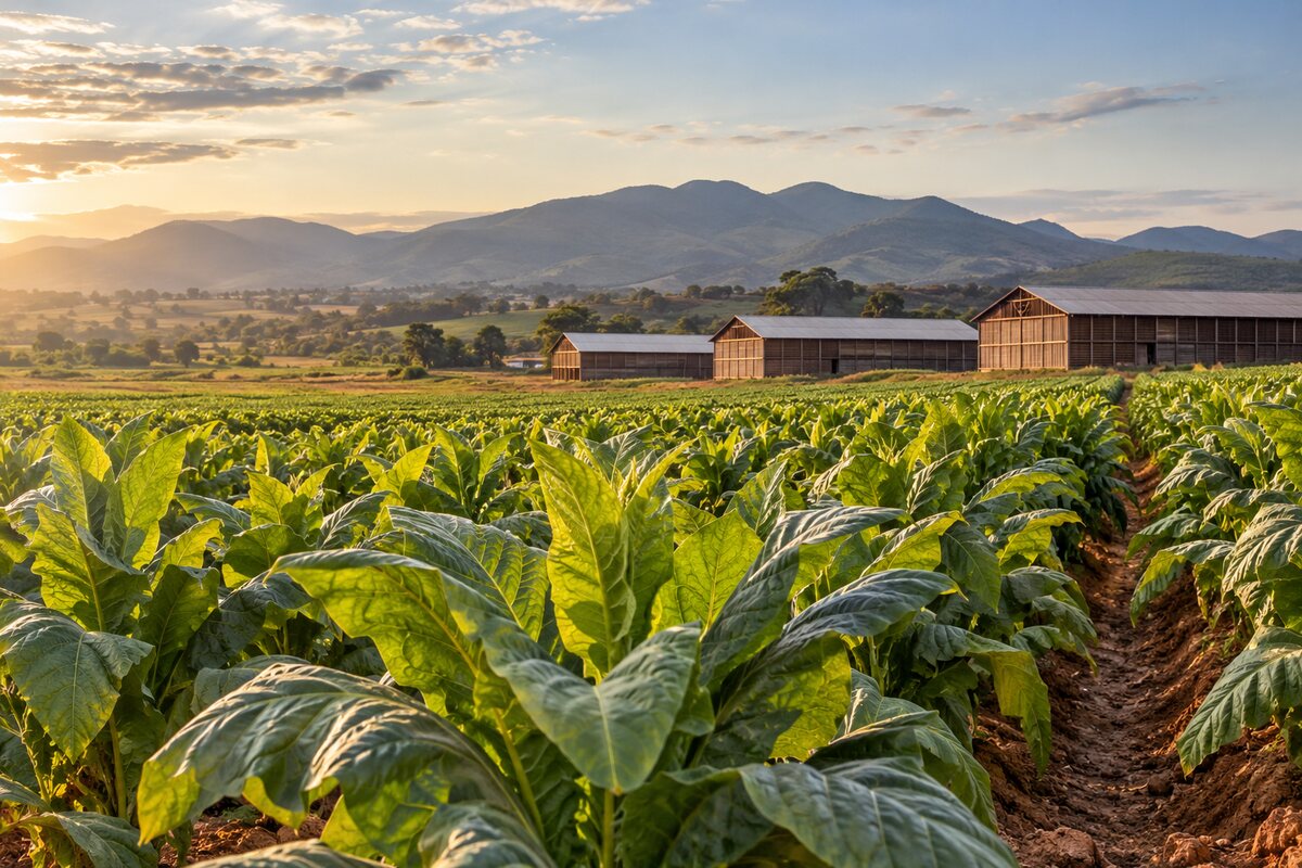 AI-generated illustration: A farming landscape